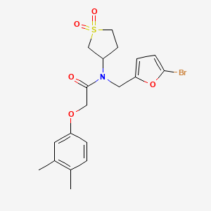 N-[(5-bromofuran-2-yl)methyl]-2-(3,4-dimethylphenoxy)-N-(1,1-dioxidotetrahydrothiophen-3-yl)acetamide