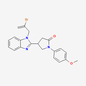 4-[1-(2-bromoprop-2-en-1-yl)-1H-benzimidazol-2-yl]-1-(4-methoxyphenyl)pyrrolidin-2-one