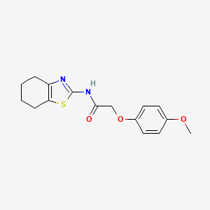 molecular formula C16H18N2O3S B11346461 2-(4-methoxyphenoxy)-N-(4,5,6,7-tetrahydro-1,3-benzothiazol-2-yl)acetamide 