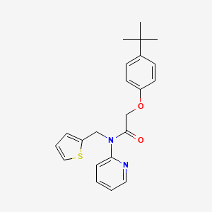 molecular formula C22H24N2O2S B11346466 2-(4-tert-butylphenoxy)-N-(pyridin-2-yl)-N-(thiophen-2-ylmethyl)acetamide 