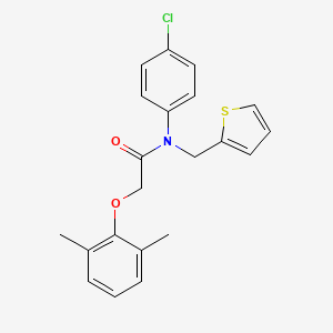 molecular formula C21H20ClNO2S B11346499 N-(4-chlorophenyl)-2-(2,6-dimethylphenoxy)-N-(thiophen-2-ylmethyl)acetamide 