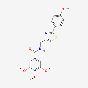 molecular formula C21H22N2O5S B11346500 3,4,5-trimethoxy-N-{[2-(4-methoxyphenyl)-1,3-thiazol-4-yl]methyl}benzamide 