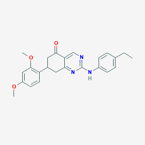 7-(2,4-dimethoxyphenyl)-2-[(4-ethylphenyl)amino]-7,8-dihydroquinazolin-5(6H)-one