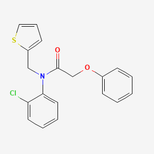 N-(2-chlorophenyl)-2-phenoxy-N-(thiophen-2-ylmethyl)acetamide