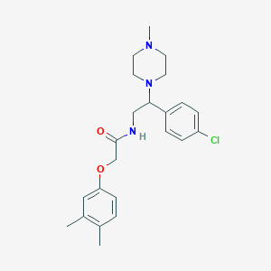 molecular formula C23H30ClN3O2 B11346544 N-[2-(4-chlorophenyl)-2-(4-methylpiperazin-1-yl)ethyl]-2-(3,4-dimethylphenoxy)acetamide 