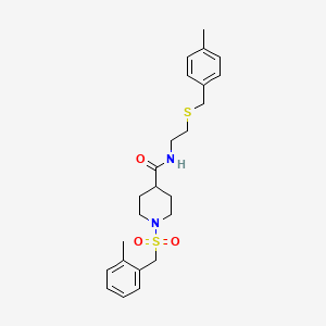 N-{2-[(4-methylbenzyl)sulfanyl]ethyl}-1-[(2-methylbenzyl)sulfonyl]piperidine-4-carboxamide