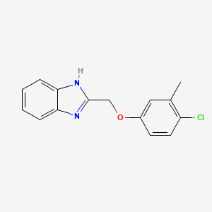 molecular formula C15H13ClN2O B11346547 2-[(4-chloro-3-methylphenoxy)methyl]-1H-benzimidazole 