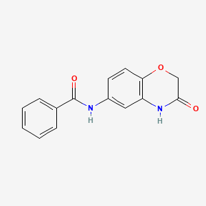 molecular formula C15H12N2O3 B11346557 N-(3-oxo-3,4-dihydro-2H-1,4-benzoxazin-6-yl)benzamide 