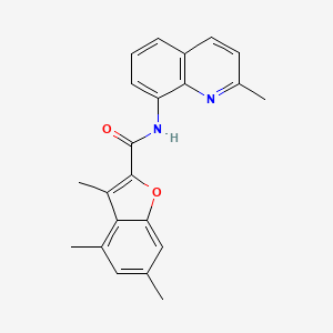 3,4,6-trimethyl-N-(2-methylquinolin-8-yl)-1-benzofuran-2-carboxamide