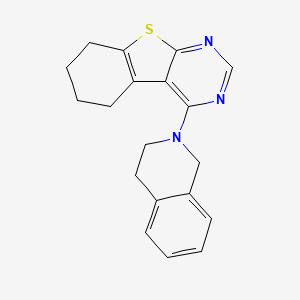 molecular formula C19H19N3S B11346600 4-(3,4-dihydroisoquinolin-2(1H)-yl)-5,6,7,8-tetrahydro[1]benzothieno[2,3-d]pyrimidine 