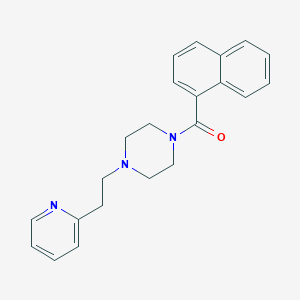 molecular formula C22H23N3O B11346604 Naphthyl 4-(2-(2-pyridyl)ethyl)piperazinyl ketone 