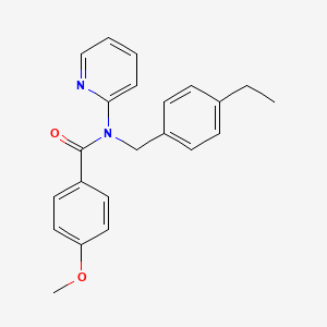 molecular formula C22H22N2O2 B11346608 N-(4-ethylbenzyl)-4-methoxy-N-(pyridin-2-yl)benzamide 