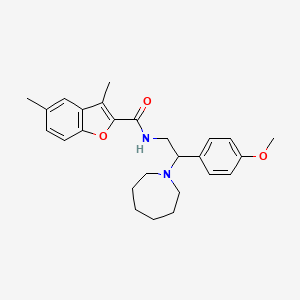 N-[2-(azepan-1-yl)-2-(4-methoxyphenyl)ethyl]-3,5-dimethyl-1-benzofuran-2-carboxamide