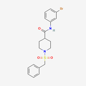 molecular formula C19H21BrN2O3S B11346625 1-(benzylsulfonyl)-N-(3-bromophenyl)piperidine-4-carboxamide 