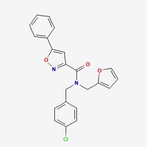 N-(4-chlorobenzyl)-N-(furan-2-ylmethyl)-5-phenyl-1,2-oxazole-3-carboxamide