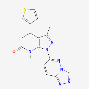 3-methyl-4-(thiophen-3-yl)-1-([1,2,4]triazolo[4,3-b]pyridazin-6-yl)-4,5-dihydro-1H-pyrazolo[3,4-b]pyridin-6-ol