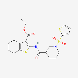 Ethyl 2-({[1-(thiophen-2-ylsulfonyl)piperidin-3-yl]carbonyl}amino)-4,5,6,7-tetrahydro-1-benzothiophene-3-carboxylate