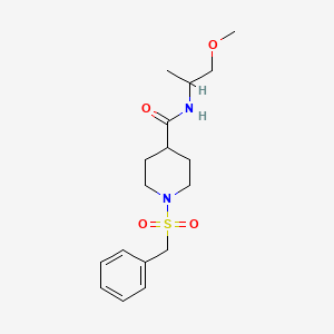 1-(benzylsulfonyl)-N-(1-methoxypropan-2-yl)piperidine-4-carboxamide