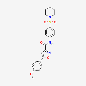 5-(4-methoxyphenyl)-N-[4-(piperidin-1-ylsulfonyl)phenyl]-1,2-oxazole-3-carboxamide