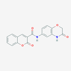 2-oxo-N-(3-oxo-3,4-dihydro-2H-1,4-benzoxazin-6-yl)-2H-chromene-3-carboxamide