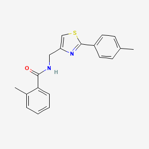 molecular formula C19H18N2OS B11346717 2-methyl-N-{[2-(4-methylphenyl)-1,3-thiazol-4-yl]methyl}benzamide 