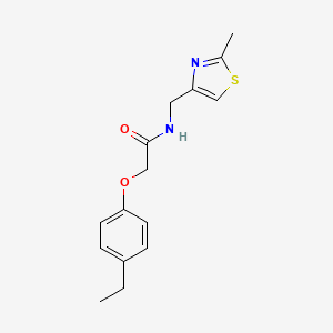 molecular formula C15H18N2O2S B11346721 2-(4-ethylphenoxy)-N-[(2-methyl-1,3-thiazol-4-yl)methyl]acetamide 