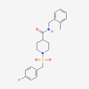 1-[(4-fluorobenzyl)sulfonyl]-N-(2-methylbenzyl)piperidine-4-carboxamide