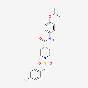 1-[(4-chlorobenzyl)sulfonyl]-N-[4-(propan-2-yloxy)phenyl]piperidine-4-carboxamide