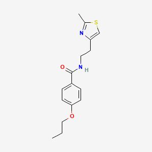 molecular formula C16H20N2O2S B11346752 N-[2-(2-methyl-1,3-thiazol-4-yl)ethyl]-4-propoxybenzamide 