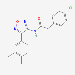 2-(4-chlorophenyl)-N-[4-(3,4-dimethylphenyl)-1,2,5-oxadiazol-3-yl]acetamide