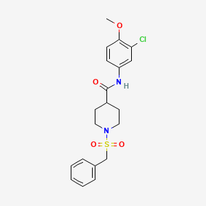 1-(benzylsulfonyl)-N-(3-chloro-4-methoxyphenyl)piperidine-4-carboxamide