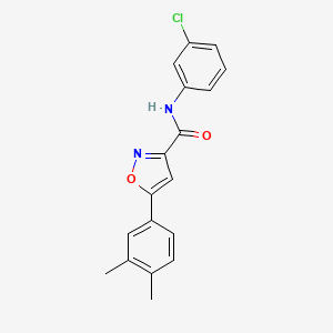 N-(3-chlorophenyl)-5-(3,4-dimethylphenyl)-1,2-oxazole-3-carboxamide