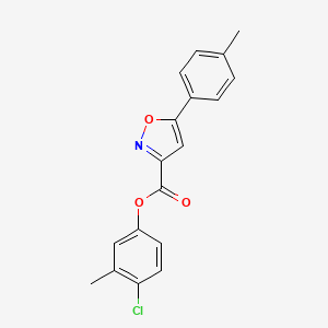 4-Chloro-3-methylphenyl 5-(4-methylphenyl)-1,2-oxazole-3-carboxylate