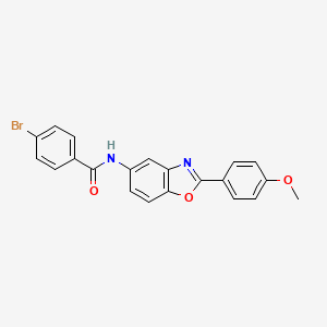 4-bromo-N-[2-(4-methoxyphenyl)-1,3-benzoxazol-5-yl]benzamide