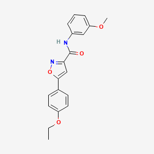 molecular formula C19H18N2O4 B11346836 5-(4-ethoxyphenyl)-N-(3-methoxyphenyl)-1,2-oxazole-3-carboxamide 