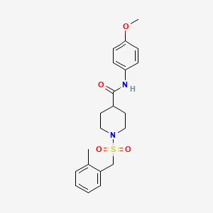 N-(4-methoxyphenyl)-1-[(2-methylbenzyl)sulfonyl]piperidine-4-carboxamide