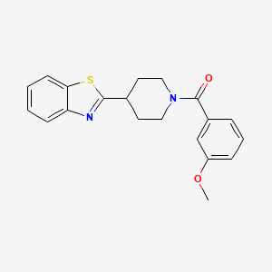 molecular formula C20H20N2O2S B11346883 2-[1-(3-Methoxybenzoyl)piperidin-4-yl]-1,3-benzothiazole 