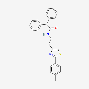 molecular formula C26H24N2OS B11346922 N-{2-[2-(4-methylphenyl)-1,3-thiazol-4-yl]ethyl}-2,2-diphenylacetamide 