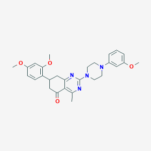 7-(2,4-dimethoxyphenyl)-2-[4-(3-methoxyphenyl)piperazin-1-yl]-4-methyl-7,8-dihydroquinazolin-5(6H)-one