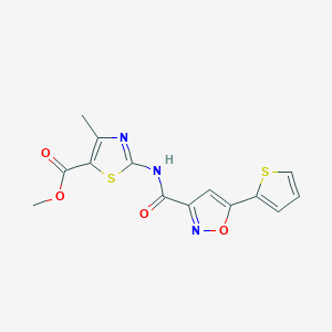 Methyl 4-methyl-2-({[5-(thiophen-2-yl)-1,2-oxazol-3-yl]carbonyl}amino)-1,3-thiazole-5-carboxylate