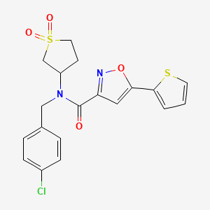 N-(4-chlorobenzyl)-N-(1,1-dioxidotetrahydrothiophen-3-yl)-5-(thiophen-2-yl)-1,2-oxazole-3-carboxamide