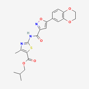 2-Methylpropyl 2-({[5-(2,3-dihydro-1,4-benzodioxin-6-yl)-1,2-oxazol-3-yl]carbonyl}amino)-4-methyl-1,3-thiazole-5-carboxylate