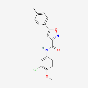 N-(3-chloro-4-methoxyphenyl)-5-(4-methylphenyl)-1,2-oxazole-3-carboxamide