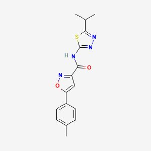 5-(4-methylphenyl)-N-[5-(propan-2-yl)-1,3,4-thiadiazol-2-yl]-1,2-oxazole-3-carboxamide