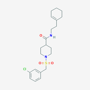 1-[(3-chlorobenzyl)sulfonyl]-N-[2-(cyclohex-1-en-1-yl)ethyl]piperidine-4-carboxamide