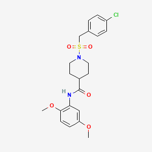 1-[(4-chlorobenzyl)sulfonyl]-N-(2,5-dimethoxyphenyl)piperidine-4-carboxamide