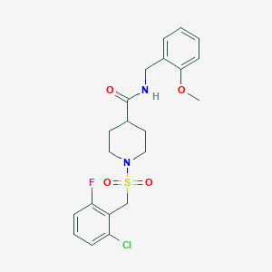 molecular formula C21H24ClFN2O4S B11346982 1-[(2-chloro-6-fluorobenzyl)sulfonyl]-N-(2-methoxybenzyl)piperidine-4-carboxamide 