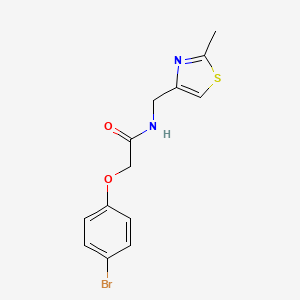 molecular formula C13H13BrN2O2S B11346996 2-(4-bromophenoxy)-N-[(2-methyl-1,3-thiazol-4-yl)methyl]acetamide 