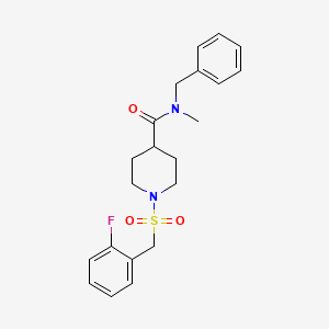 N-benzyl-1-[(2-fluorobenzyl)sulfonyl]-N-methylpiperidine-4-carboxamide