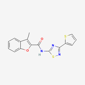 3-methyl-N-[3-(thiophen-2-yl)-1,2,4-thiadiazol-5-yl]-1-benzofuran-2-carboxamide